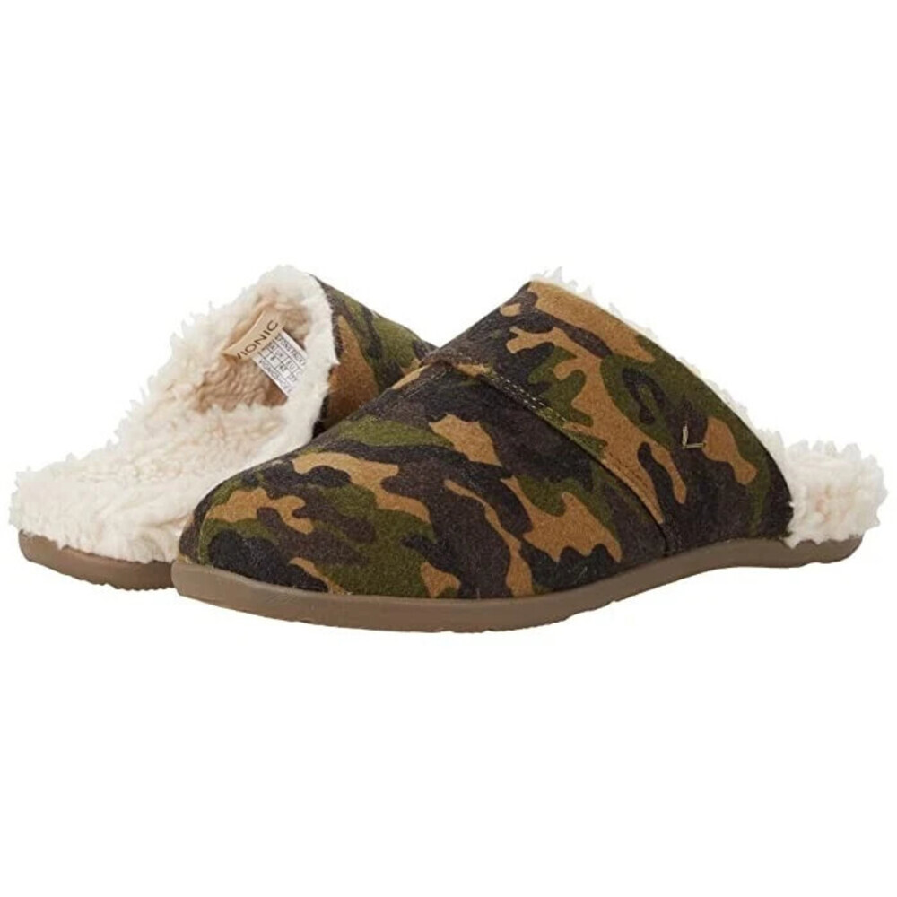 Vionic Alfons H8280F1300 Slippers Mens 9 Green Camouflage Slip On Mule JOBB1585